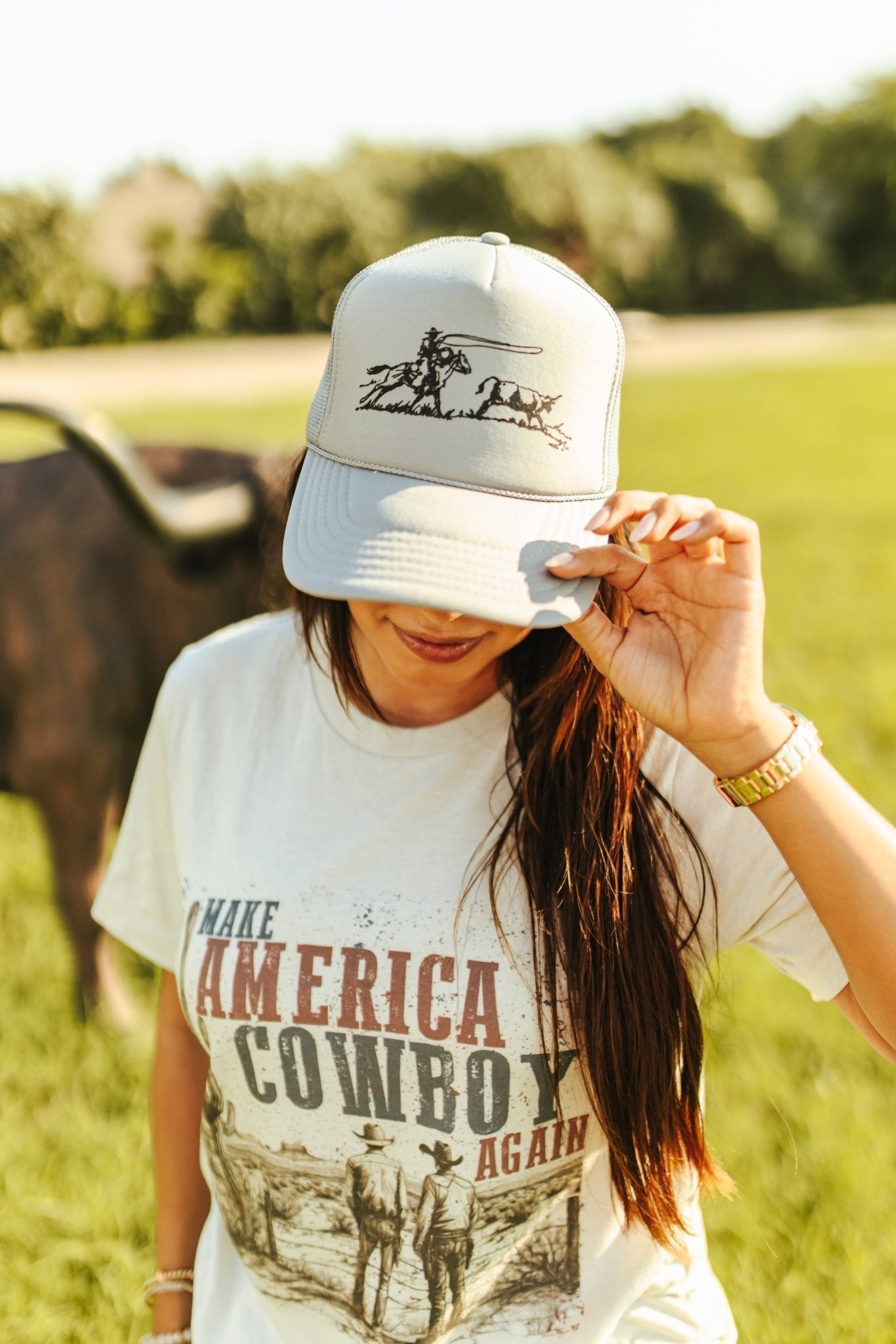 Cowboy Roper Trucker Hat - Rooted & Reckless Co.