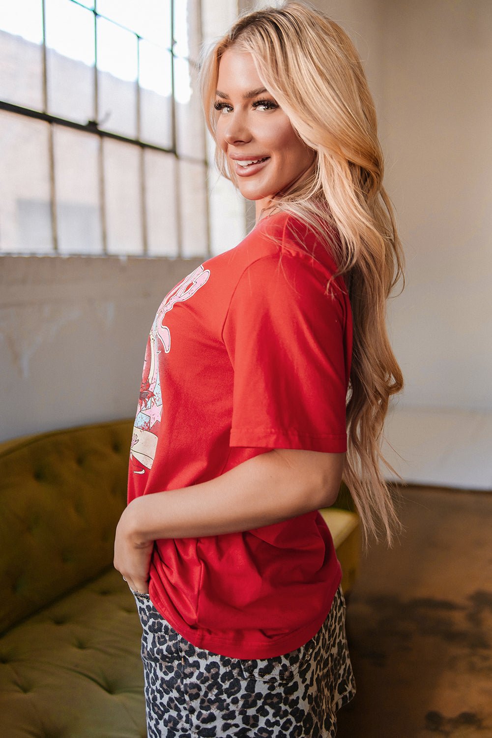 COWBOY Take Me Away Western Crewneck Tee - Rooted & Reckless Co.