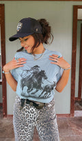 Cowgirl Calf Roper Graphic Tee - Rooted & Reckless Co.