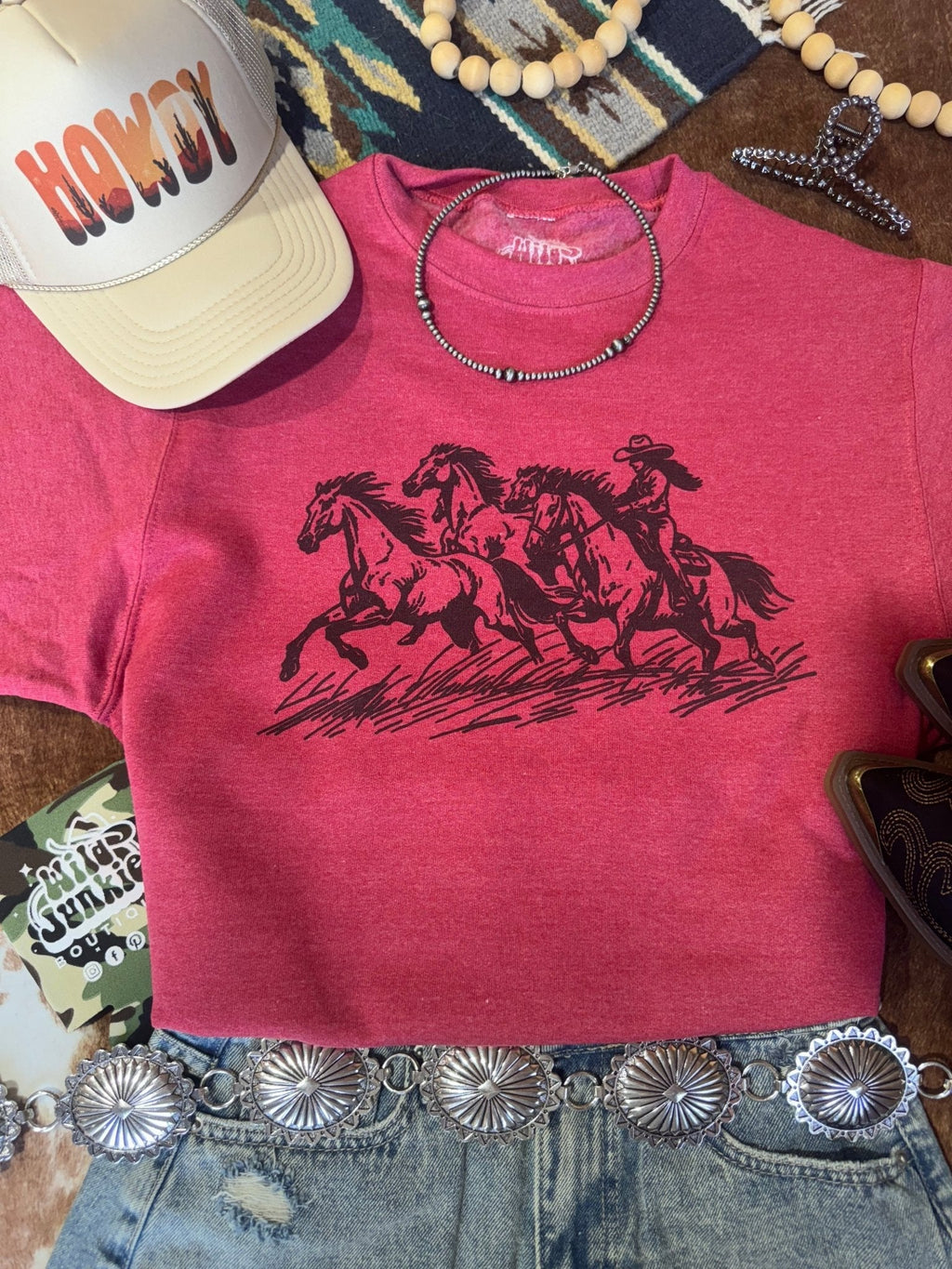 Cowgirl Rider Graphic Sweatshirt - Rooted & Reckless Co.