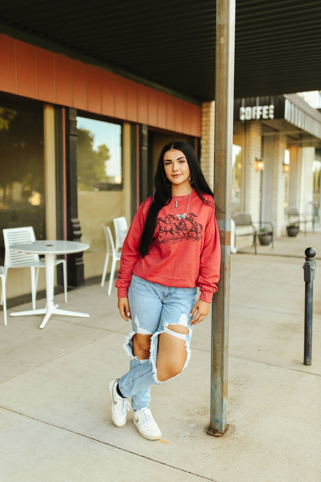 Cowgirl Rider Graphic Sweatshirt - Rooted & Reckless Co.