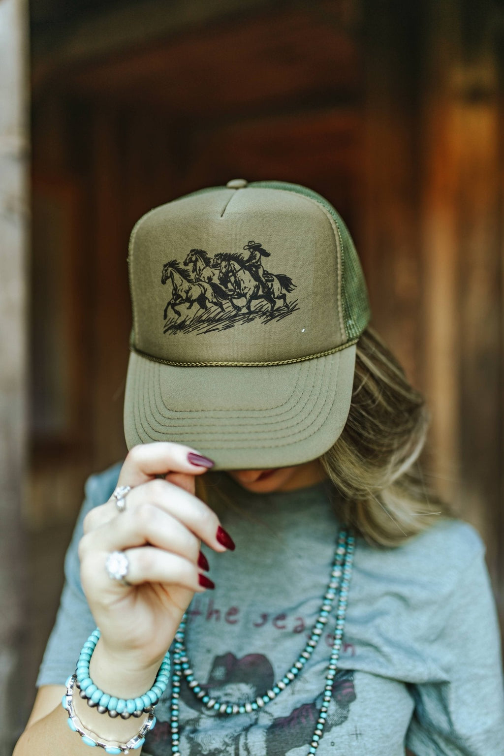 Cowgirl Rider Trucker Hat - Rooted & Reckless Co.