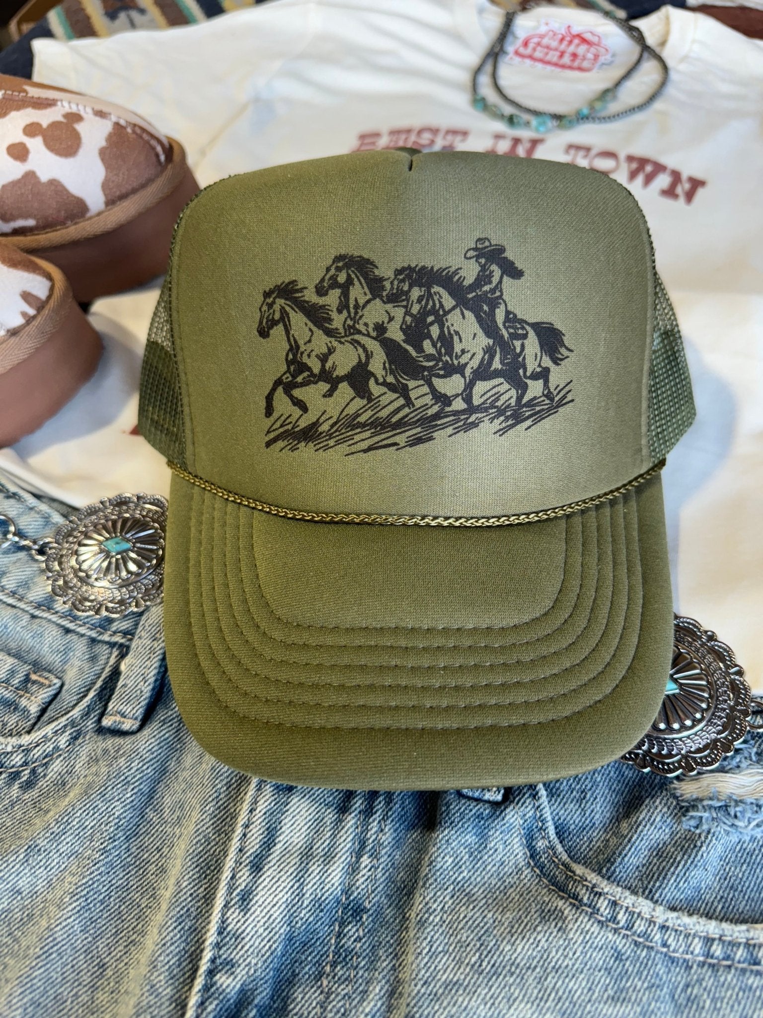 Cowgirl Rider Trucker Hat - Rooted & Reckless Co.