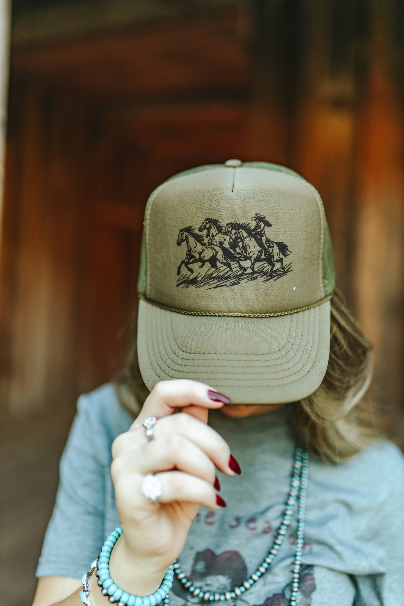 Cowgirl Rider Trucker Hat - Rooted & Reckless Co.