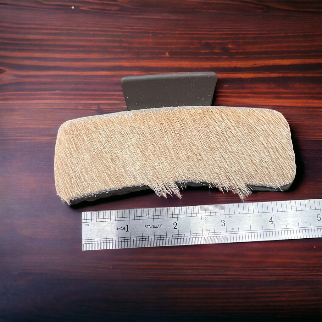 Cowhide Western Claw Clips — Genuine Cowhide 4" Hair Statement - Rooted & Reckless Co.
