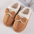 Cozy Bow Faux Fur Lined Slippers - Rooted & Reckless Co.