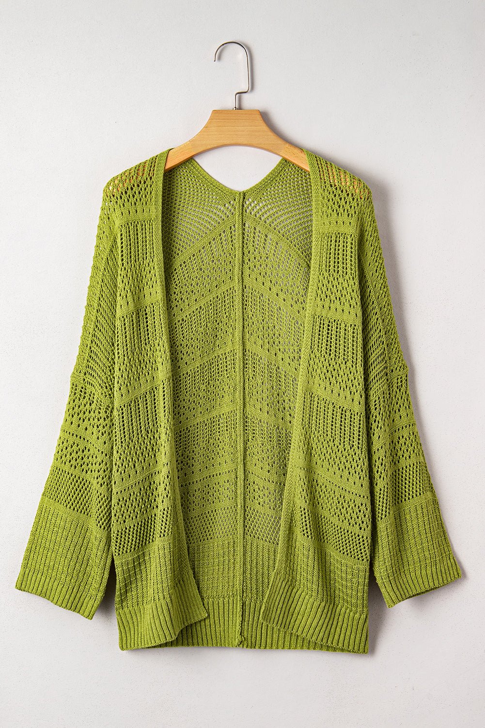 Crochet Knit Oversize Open Front Cardigan - Rooted & Reckless Co.