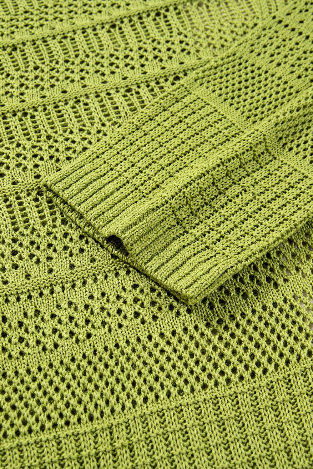 Crochet Knit Oversize Open Front Cardigan - Rooted & Reckless Co.