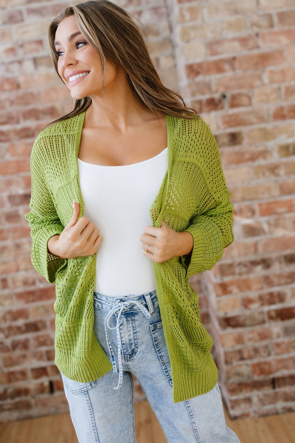 Crochet Knit Oversize Open Front Cardigan - Rooted & Reckless Co.