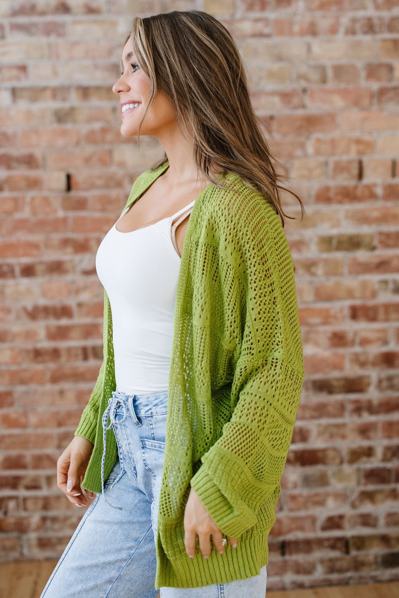 Crochet Knit Oversize Open Front Cardigan - Rooted & Reckless Co.