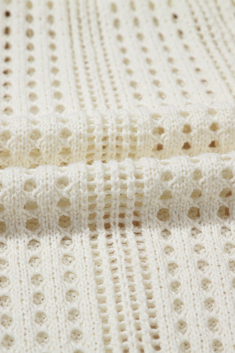 Crochet Open Knit Drawstring Waist Beach Dress - Rooted & Reckless Co.