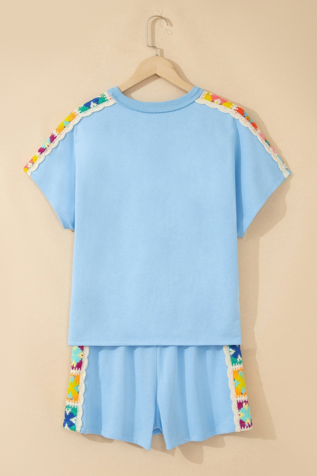 Crochet Patchwork Top & Elastic Shorts Set - Rooted & Reckless Co.