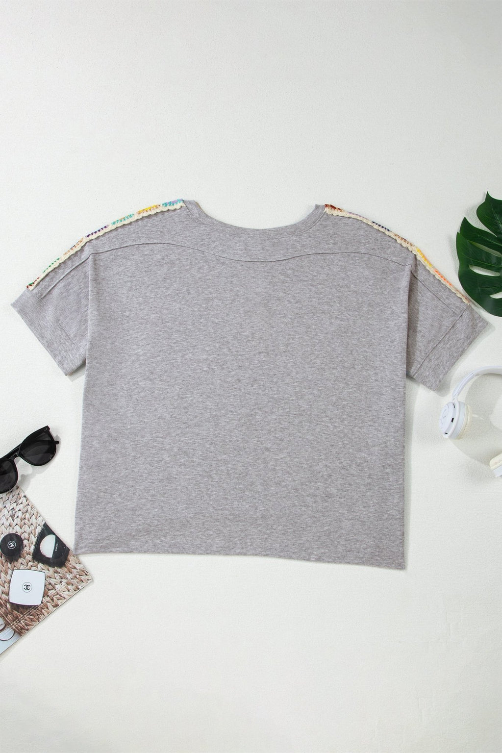 Crochet Trim Dolman Sleeve T-Shirt - Rooted & Reckless Co.