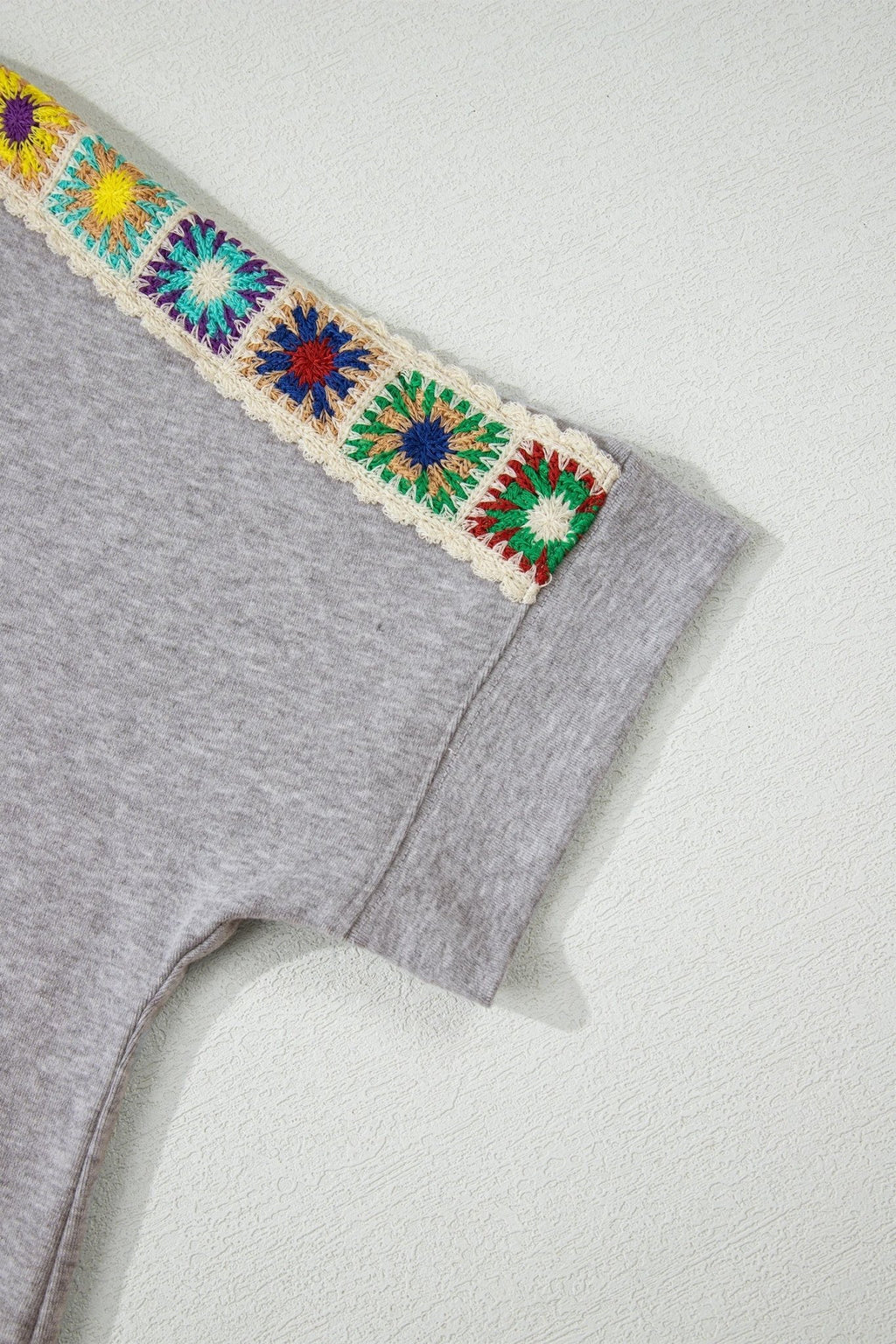 Crochet Trim Dolman Sleeve T-Shirt - Rooted & Reckless Co.