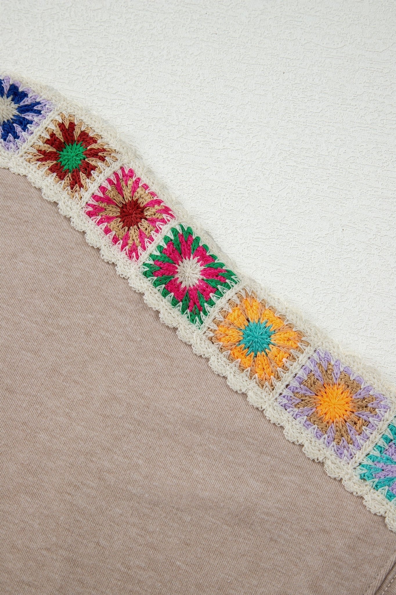 Crochet Trim Dolman Sleeve T-Shirt - Rooted & Reckless Co.