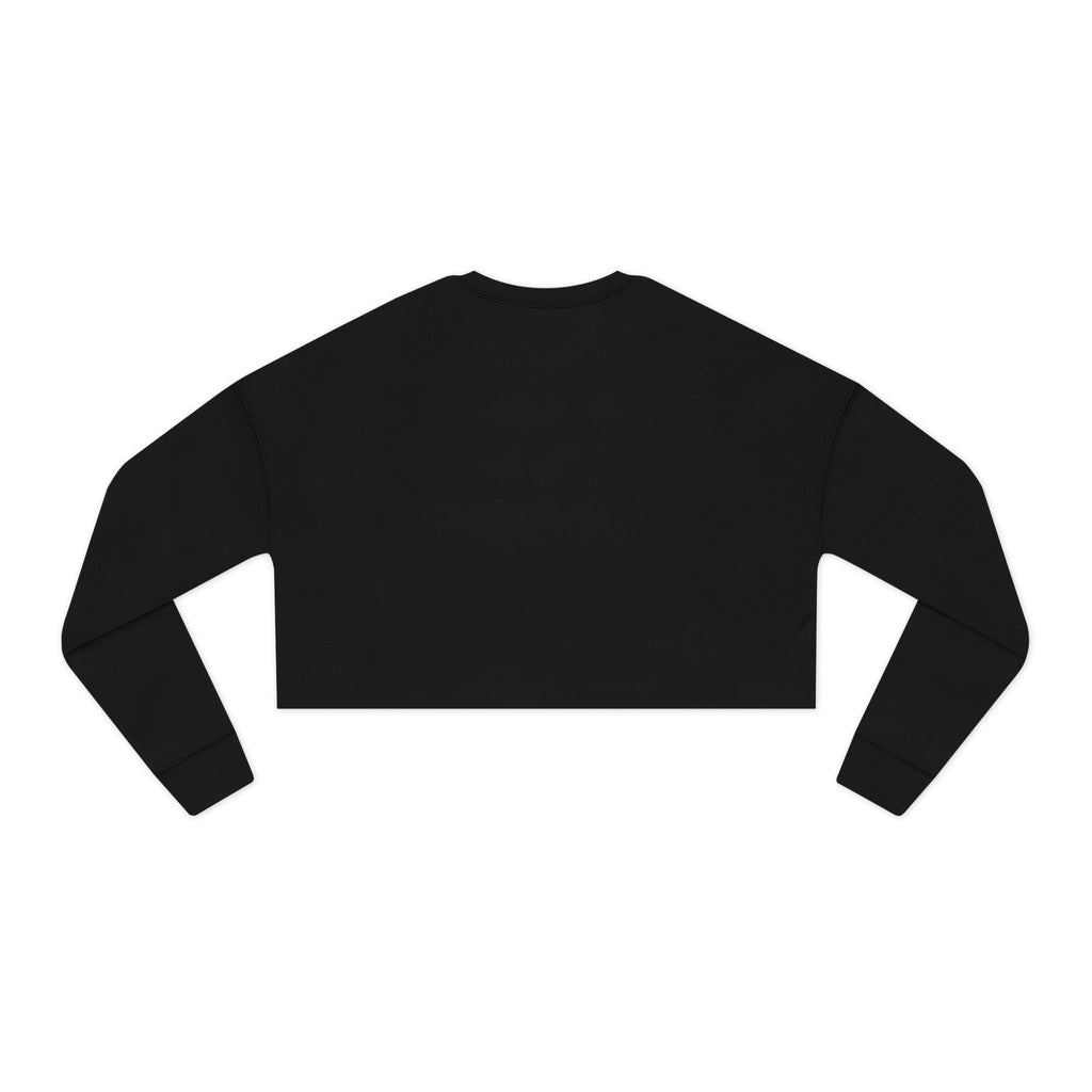 Cropped Sweatshirt — "I Could Be Meaner" Minimalist Rose Crewneck - Rooted & Reckless Co.