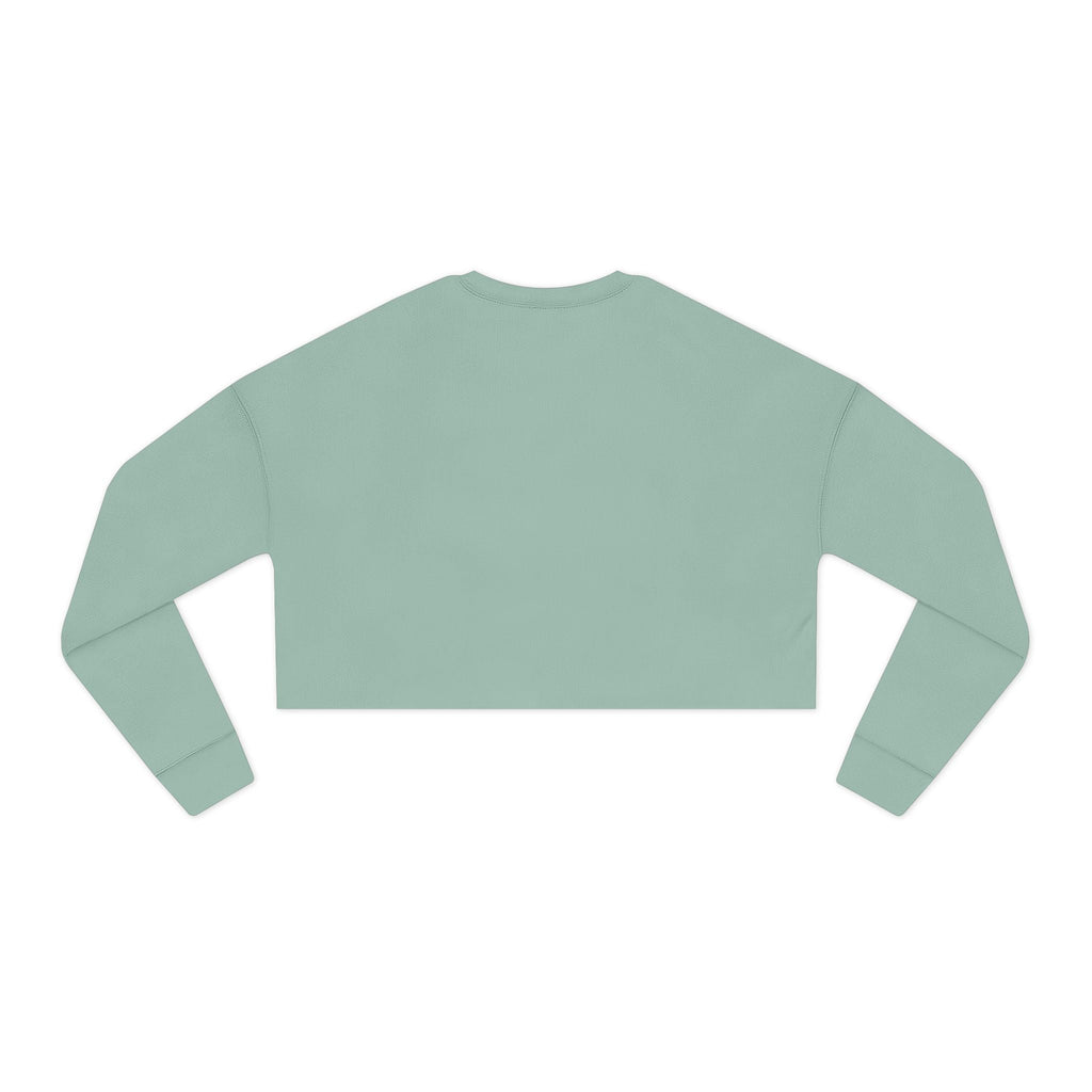Cropped Sweatshirt — "I Could Be Meaner" Minimalist Rose Crewneck - Rooted & Reckless Co.