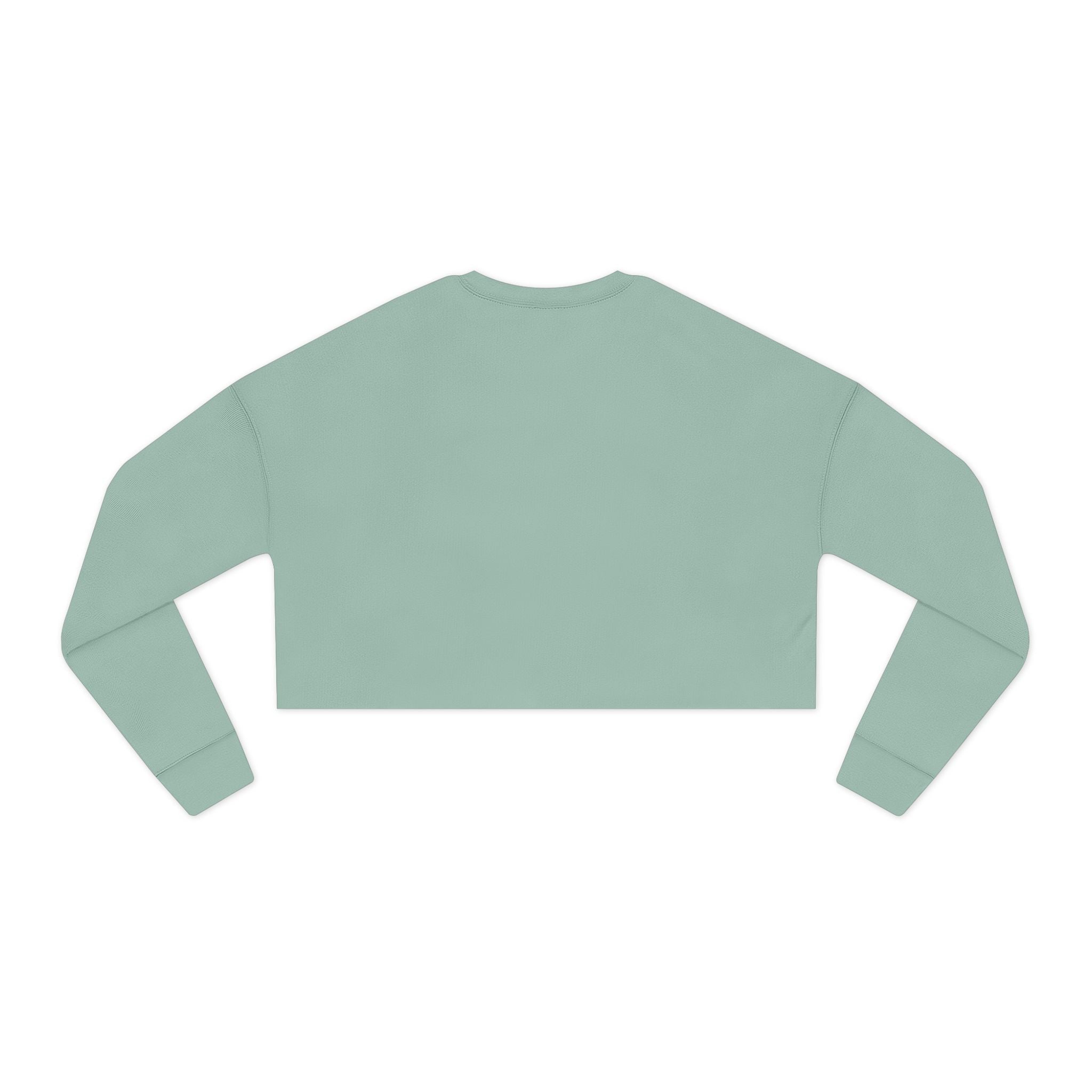 Cropped Sweatshirt — "I Could Be Meaner" Minimalist Rose Crewneck - Rooted & Reckless Co.