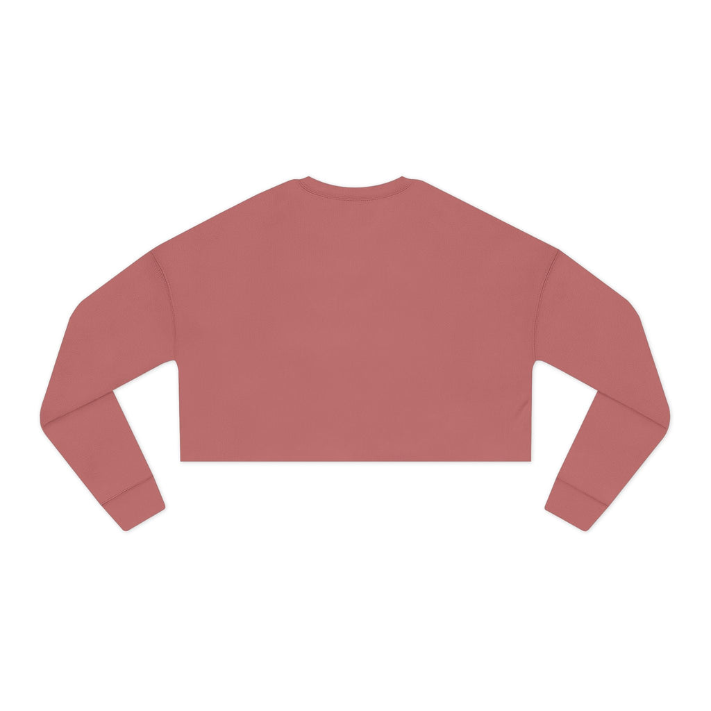 Cropped Sweatshirt — "I Could Be Meaner" Minimalist Rose Crewneck - Rooted & Reckless Co.
