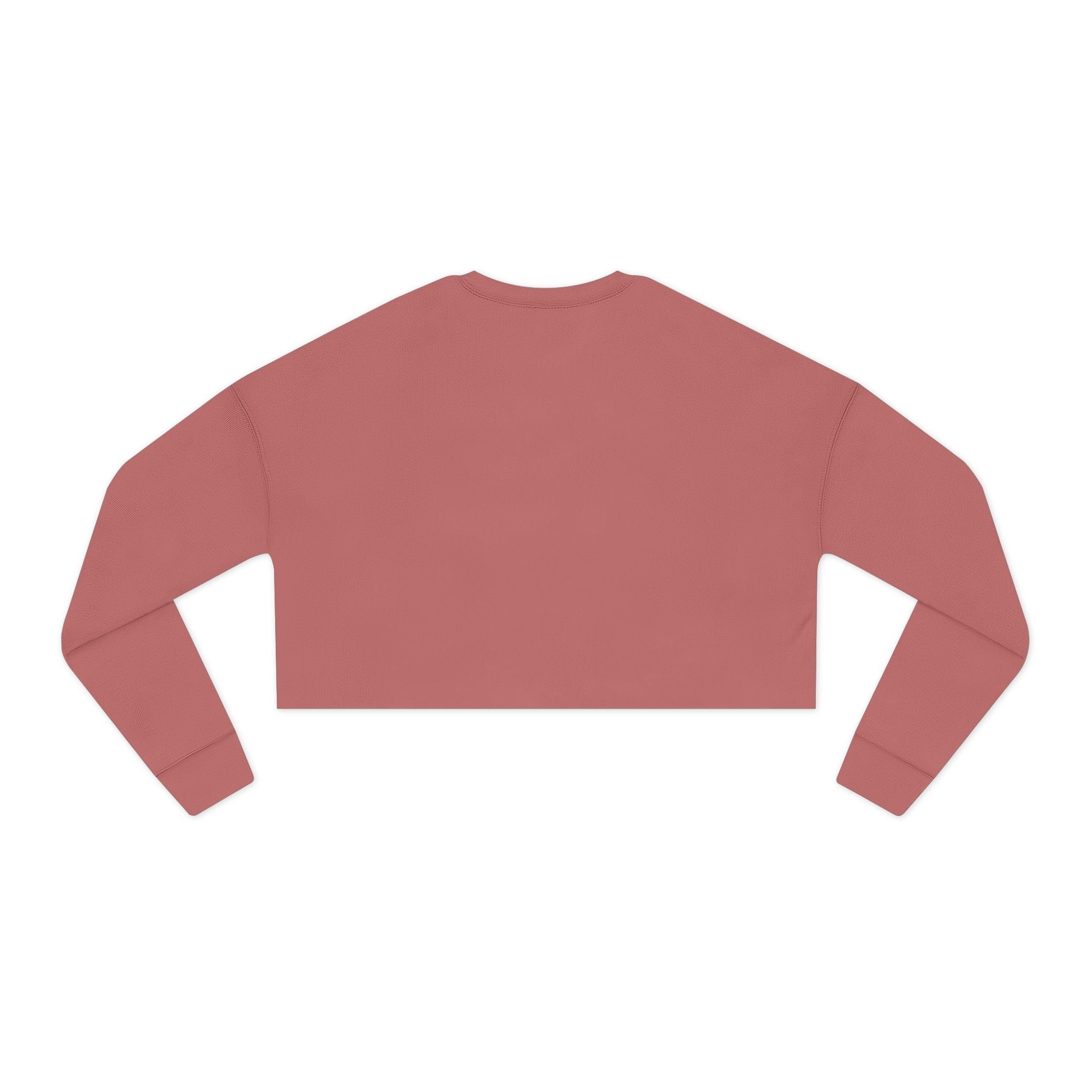 Cropped Sweatshirt — "I Could Be Meaner" Minimalist Rose Crewneck - Rooted & Reckless Co.