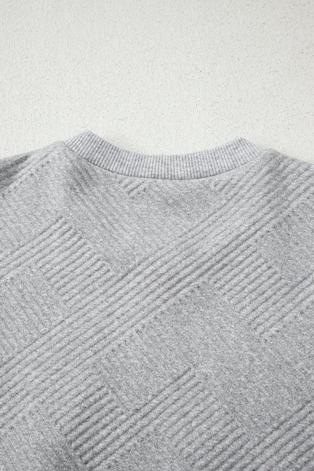 Textured Half-Zip Long Sleeve Sweatshirt
