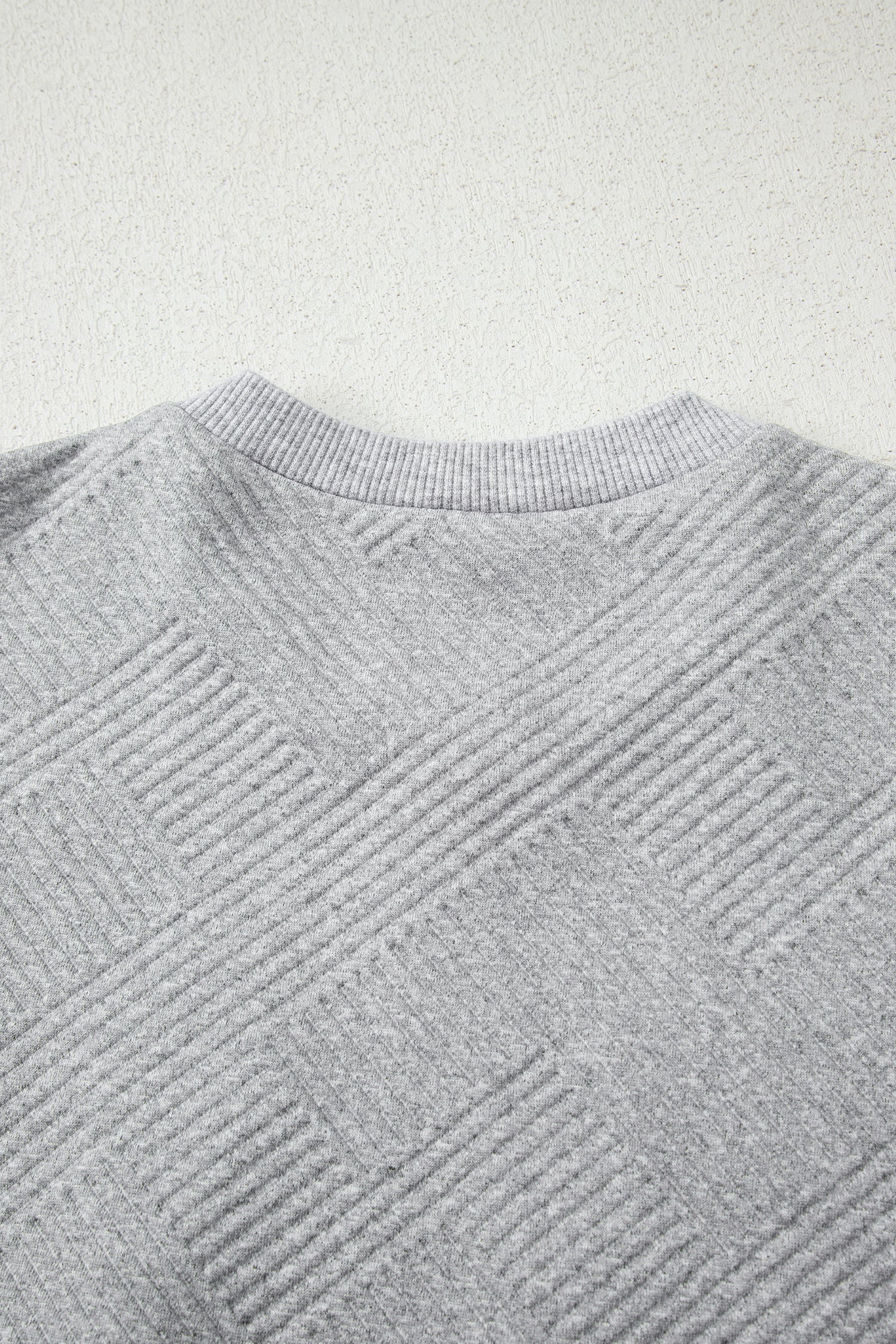 Textured Half-Zip Long Sleeve Sweatshirt