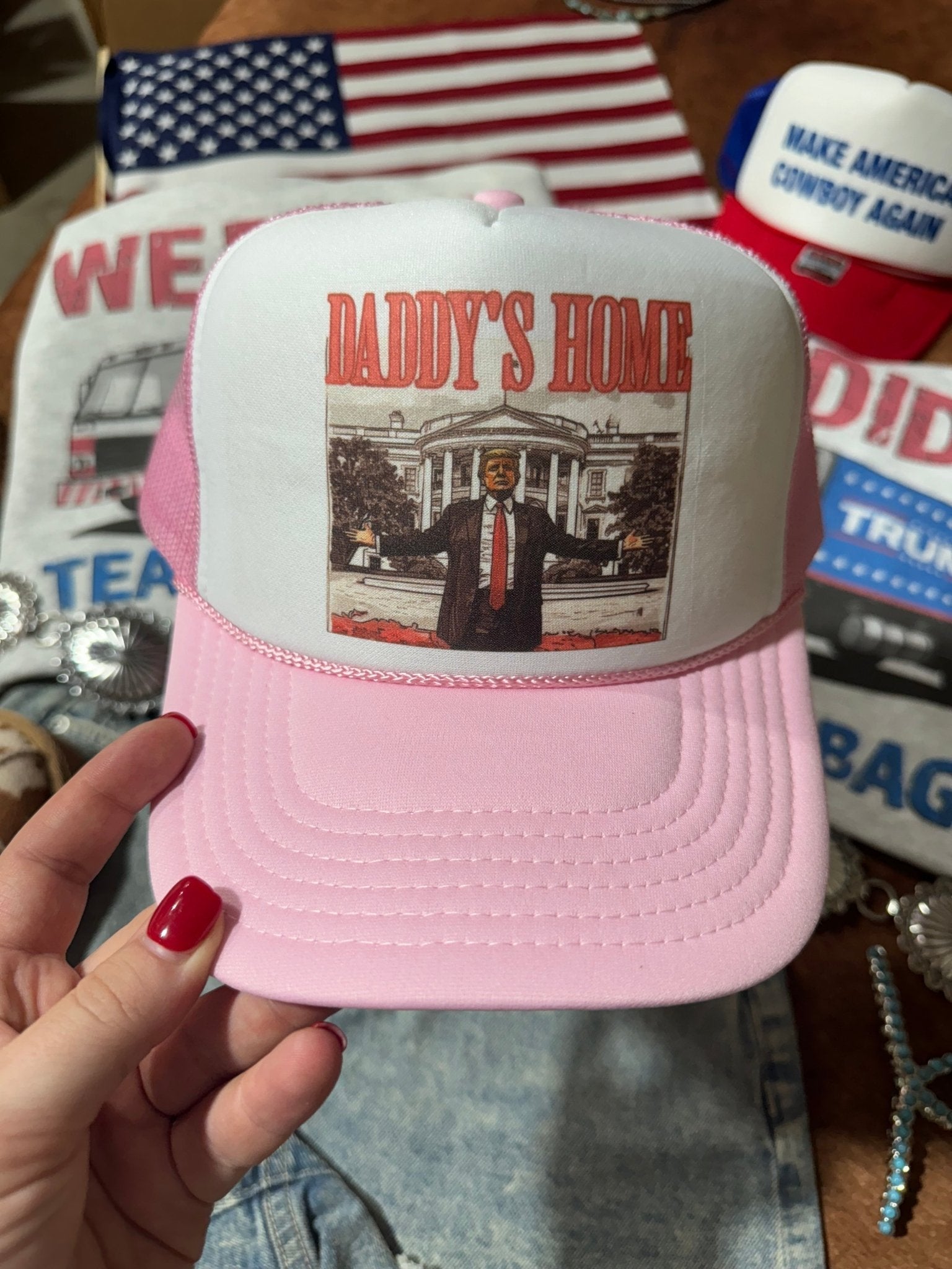 Daddy's Home Trump Trucker Hat - Rooted & Reckless Co.