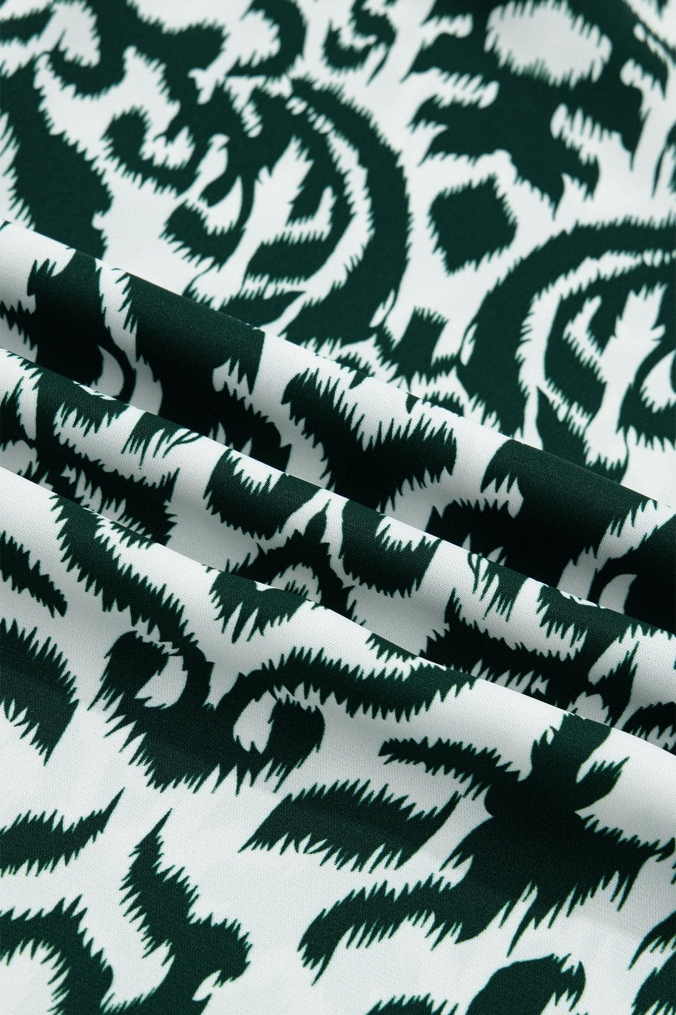 Damask Colorblock Ruffle Trim Short Sleeve Blouse - Rooted & Reckless Co.