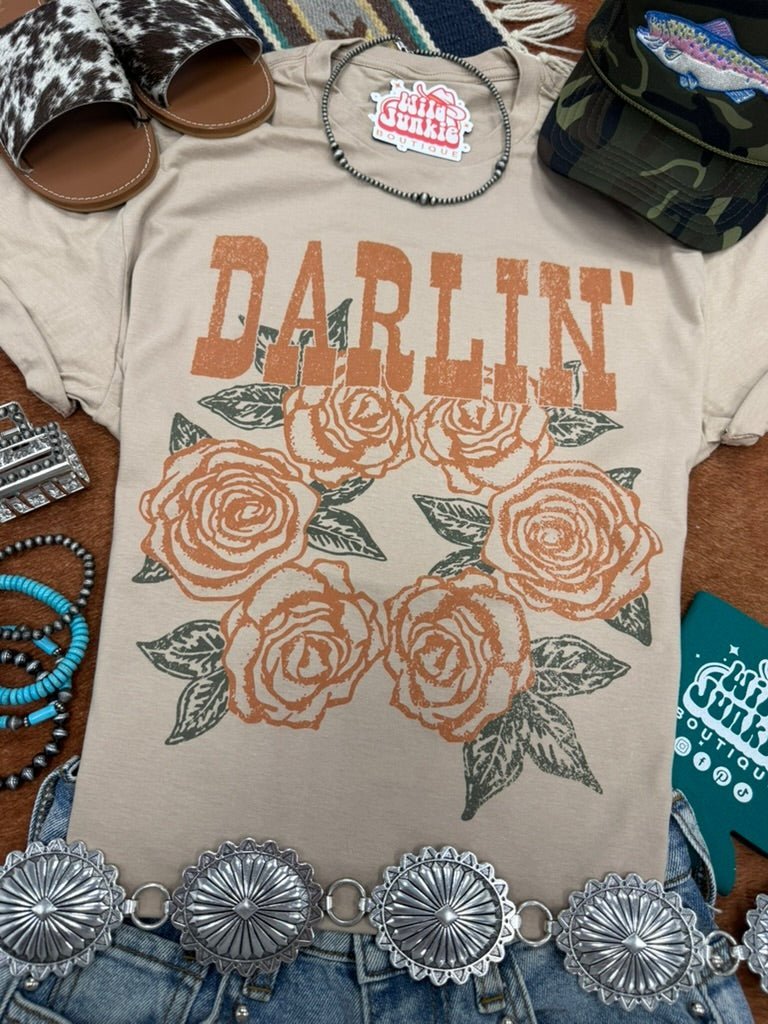 Darlin' Floral Graphic Tee - Rooted & Reckless Co.
