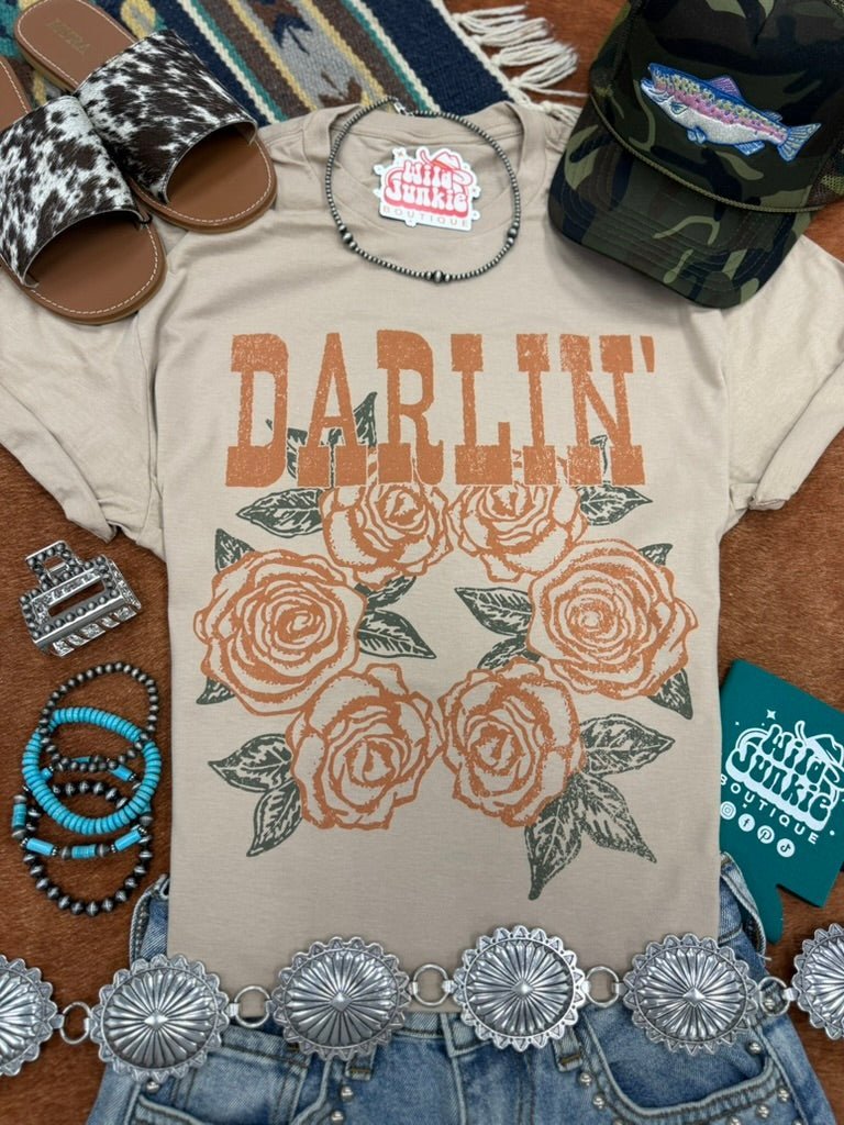 Darlin' Floral Graphic Tee - Rooted & Reckless Co.