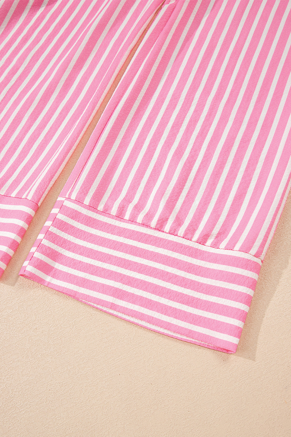 Stripe Bow Tie Top and Pants Pajama Set