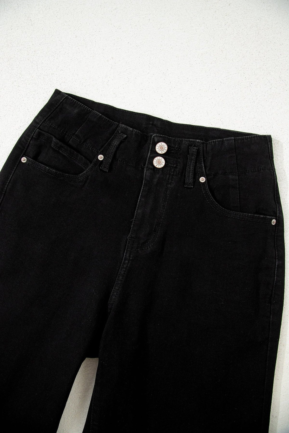 Denim 2-Button High Waist Wide Leg Jeans - Rooted & Reckless Co.