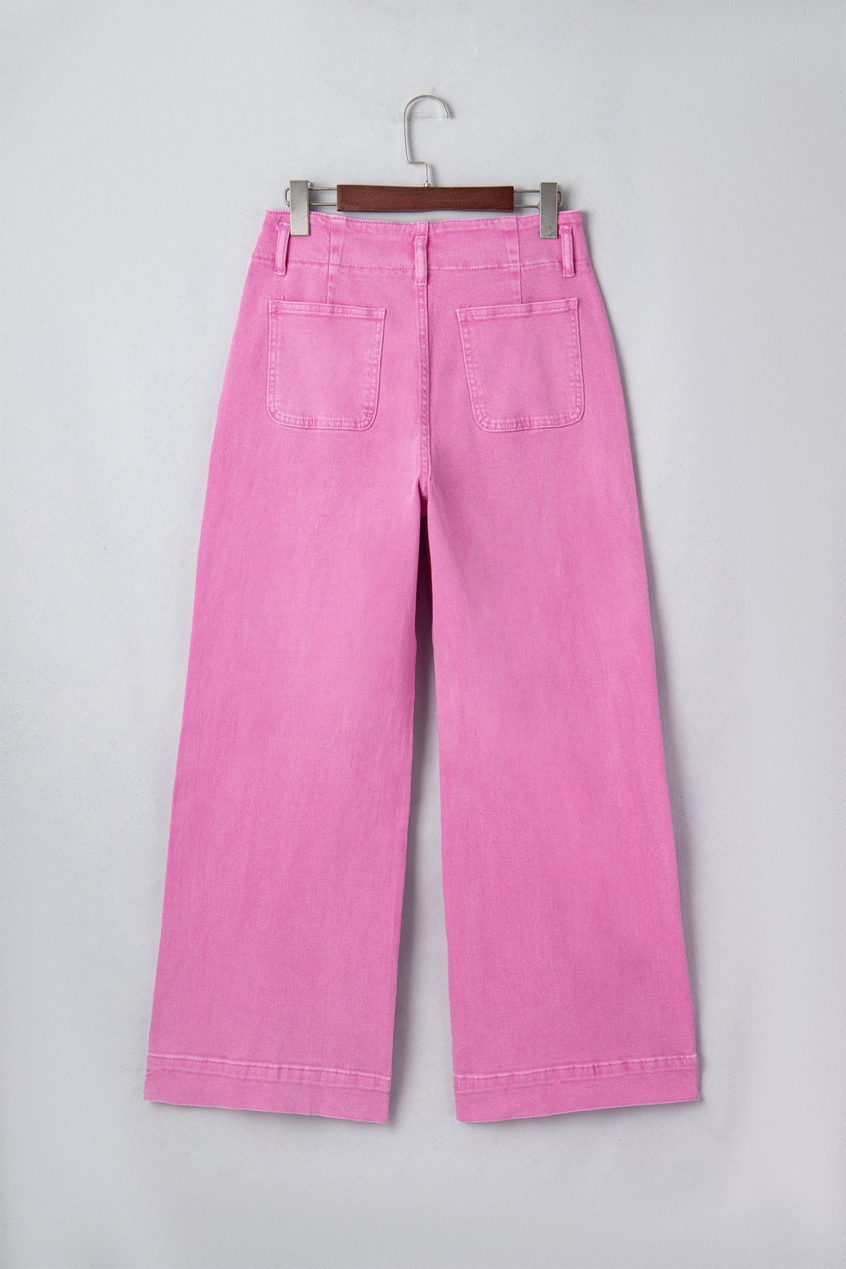 Denim 2-Button High Waist Wide Leg Jeans - Rooted & Reckless Co.
