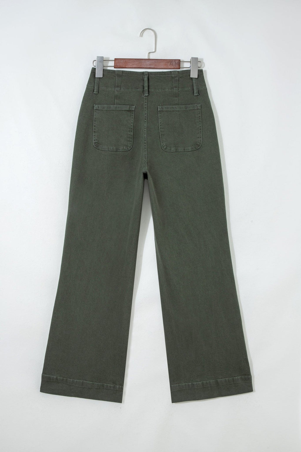 Denim 2-Button High Waist Wide Leg Jeans - Rooted & Reckless Co.