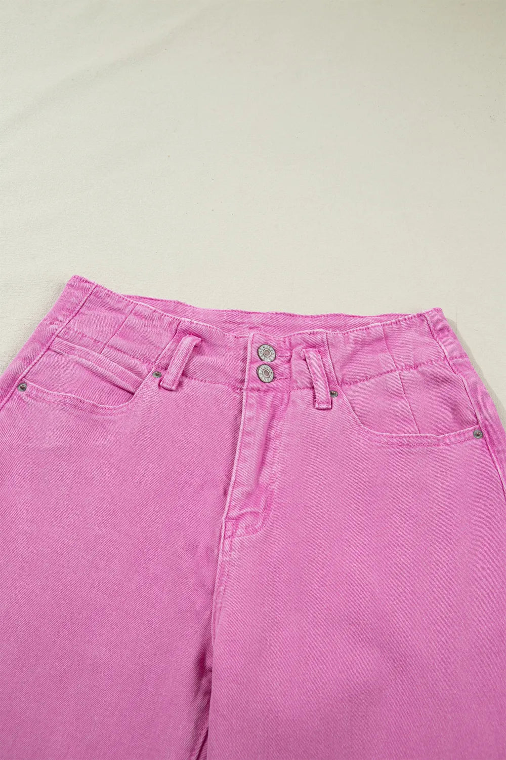 Denim 2-Button High Waist Wide Leg Jeans - Rooted & Reckless Co.