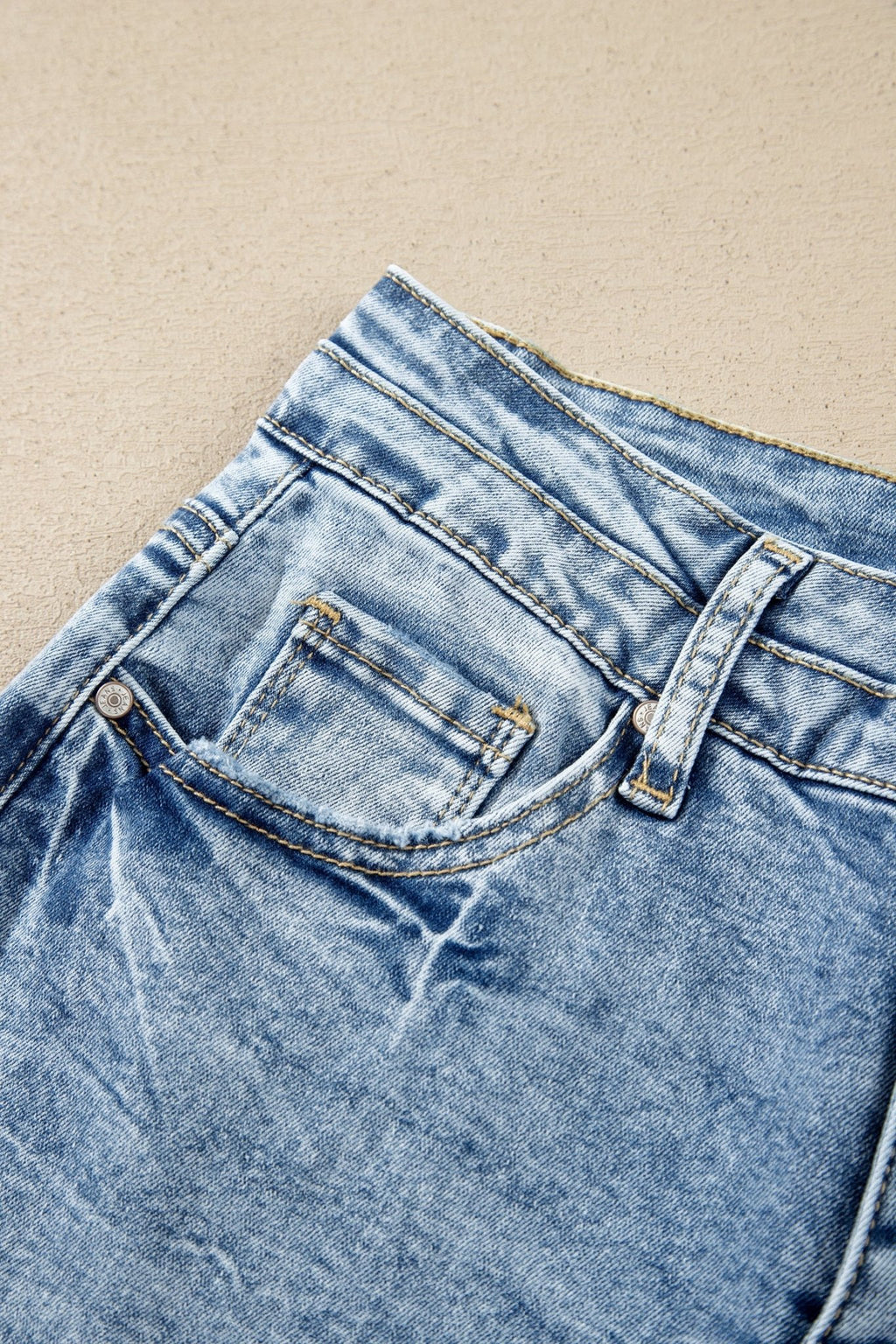 Denim Acid Wash Pockets Flare Jeans - Rooted & Reckless Co.