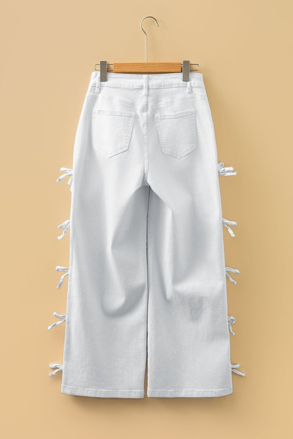 Denim Bow Side Straight Leg Jeans - Rooted & Reckless Co.