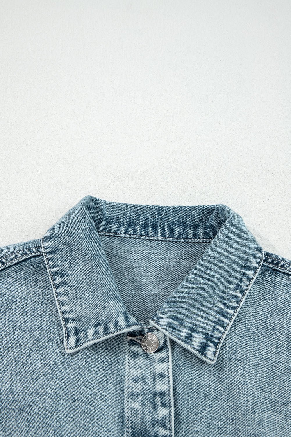 Denim Button Flap Pocket Frayed Vest - Rooted & Reckless Co.