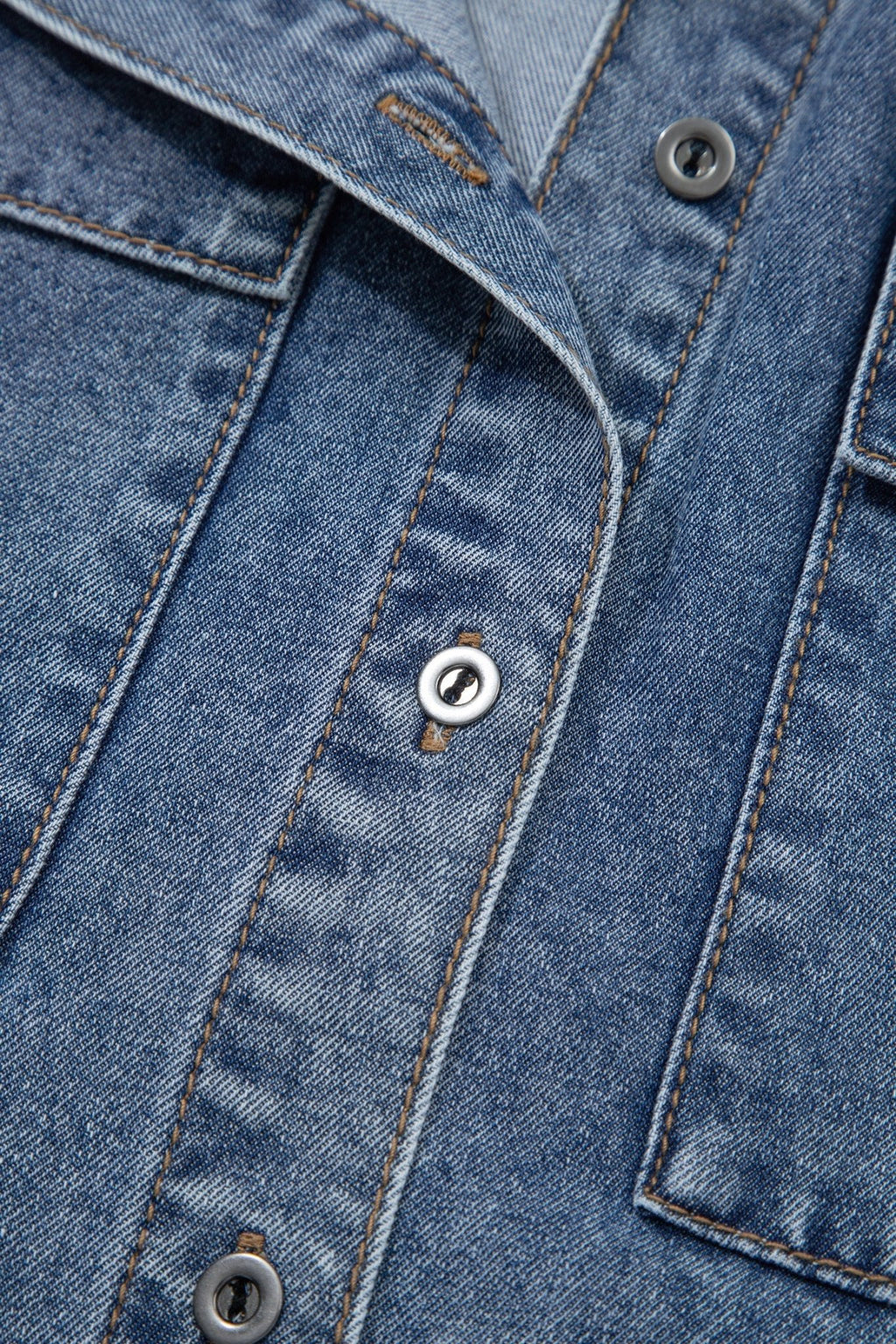 Denim Buttoned Flap Pocket Cuffed Short Sleeve Shirt - Rooted & Reckless Co.