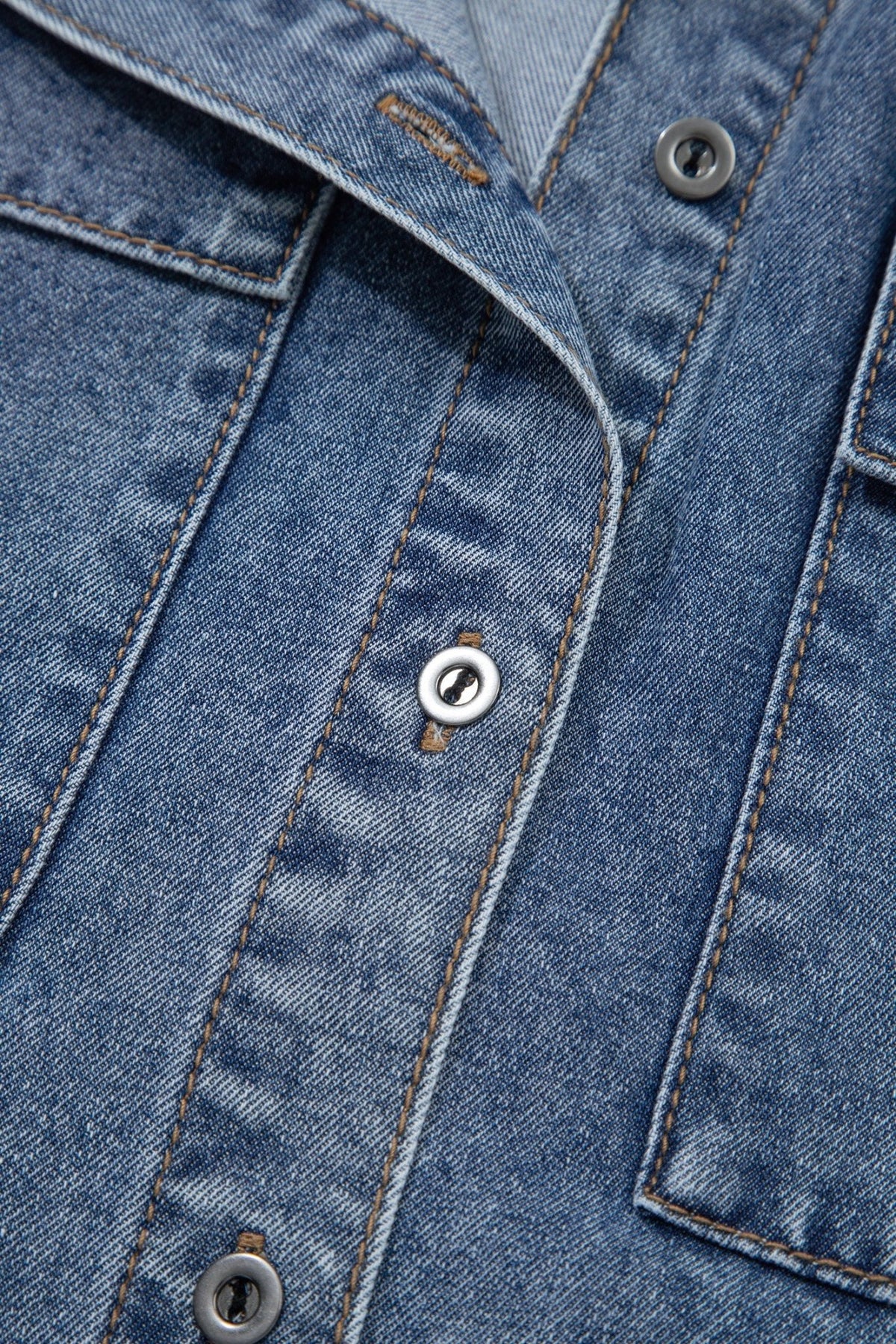 Denim Buttoned Flap Pocket Cuffed Short Sleeve Shirt - Rooted & Reckless Co.