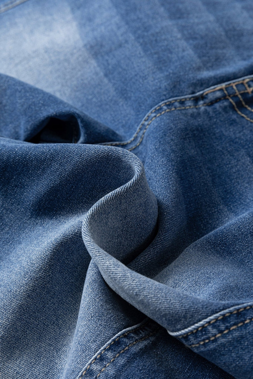 Denim Buttoned Fly Tapered Barrel Leg Jeans - Rooted & Reckless Co.