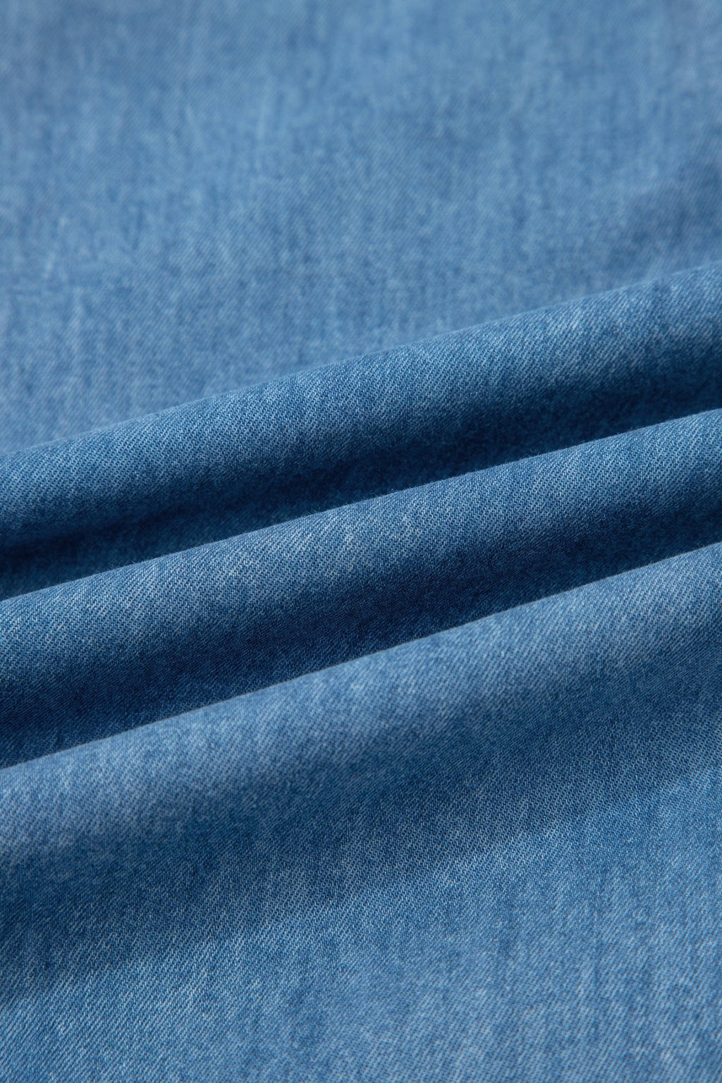 Denim Chambray Ruffle Hem Wide Leg Pants - Rooted & Reckless Co.