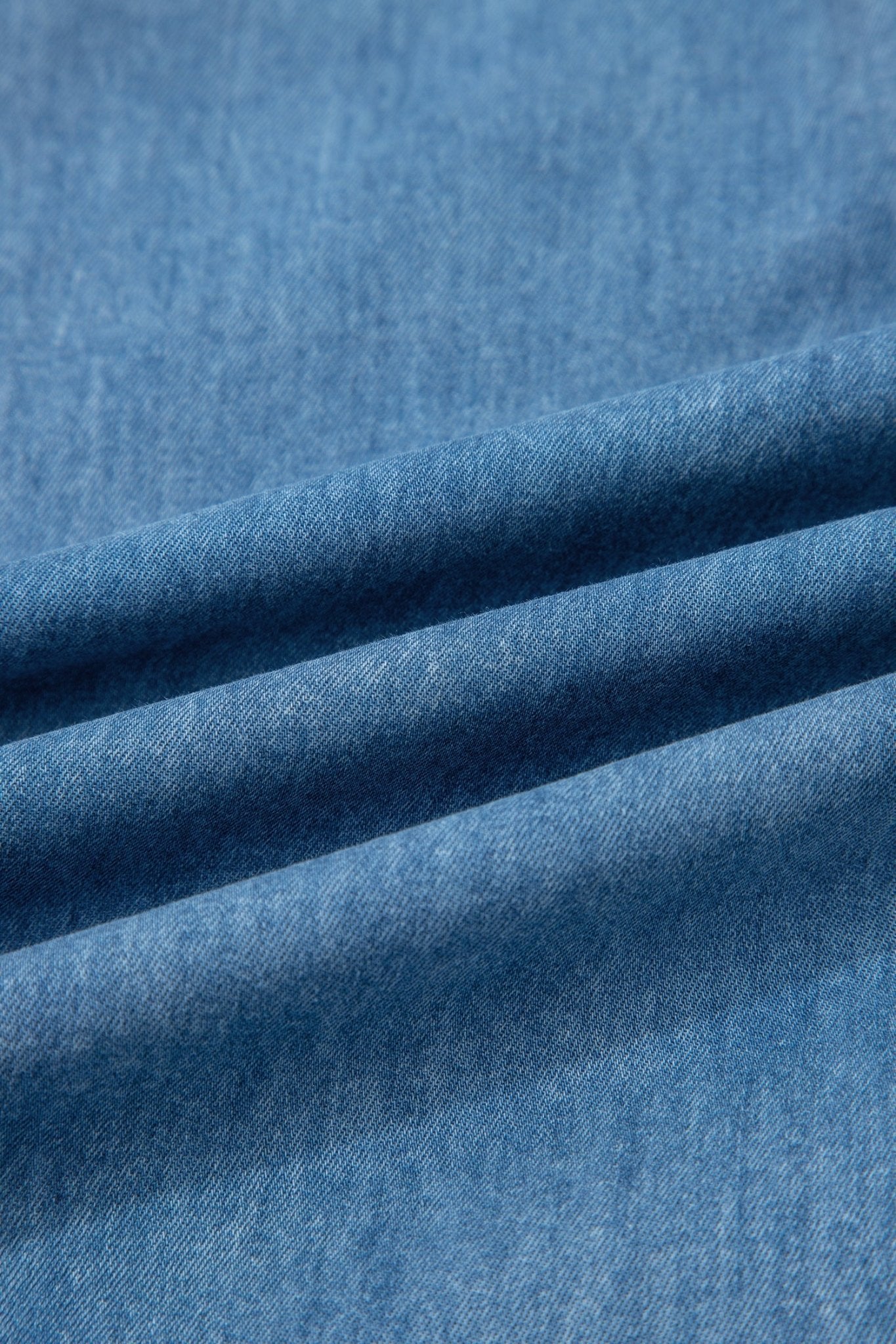 Denim Chambray Ruffle Hem Wide Leg Pants - Rooted & Reckless Co.