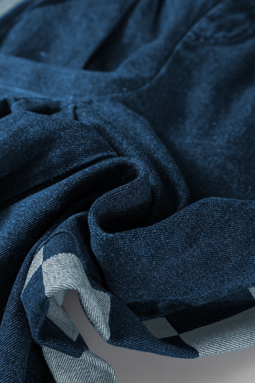Denim Checker Side Panel Patchwork Drawstring Pants - Rooted & Reckless Co.