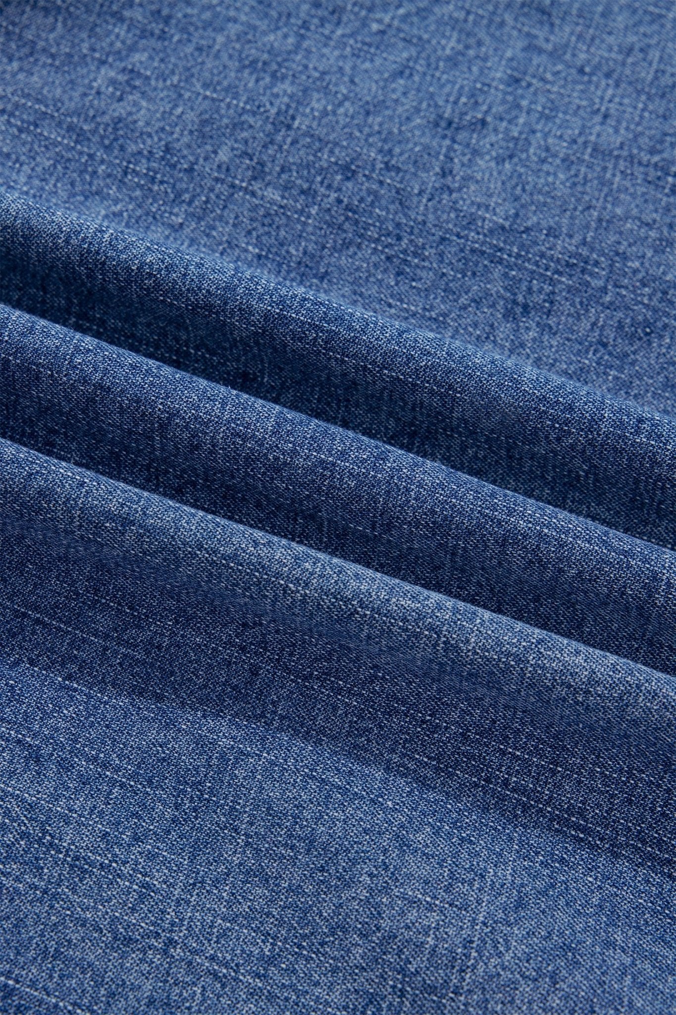 Denim Chest Pocket 3/4 Sleeve Loose Buttoned Shirt - Rooted & Reckless Co.