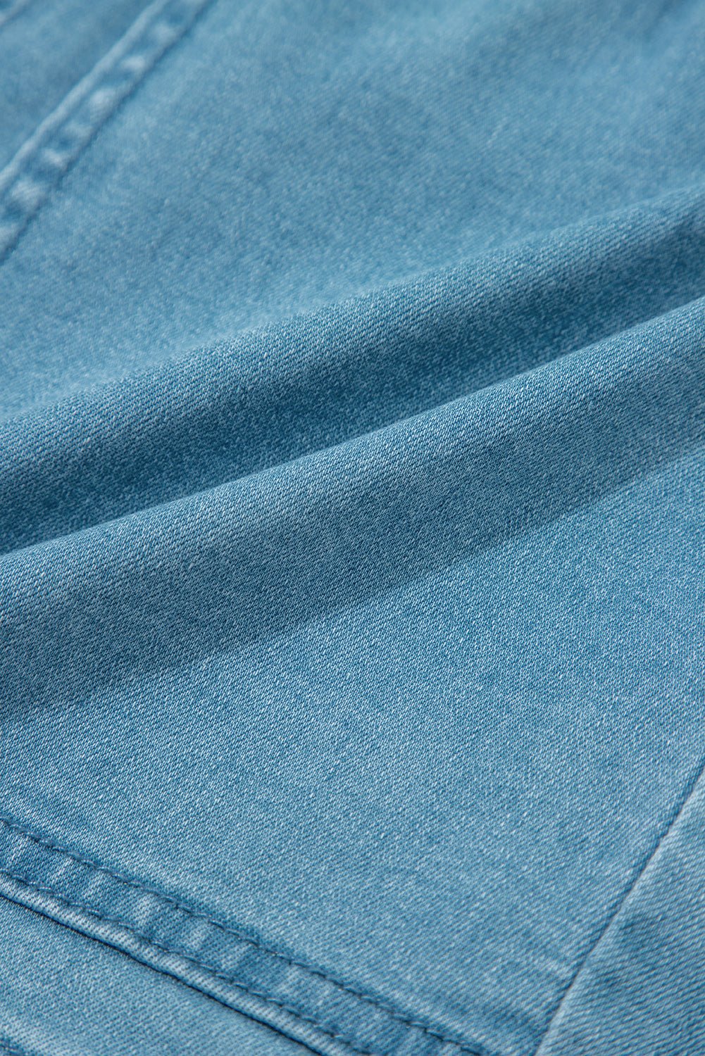 Denim Contrast Drawstring Elastic Waist Shorts - Rooted & Reckless Co.