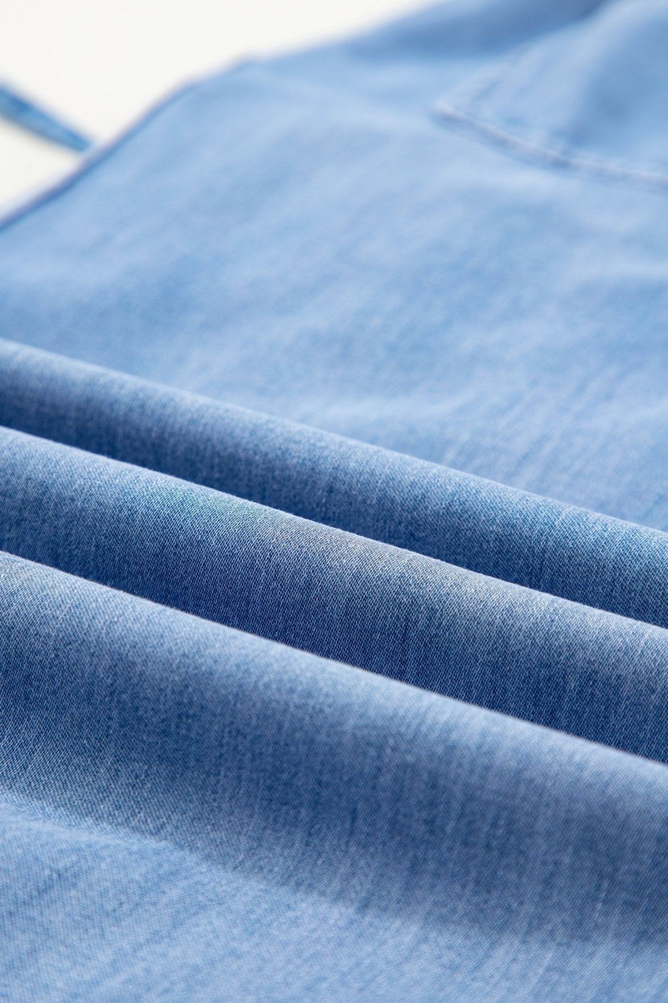 Denim Drawstring Pocket Elastic Waist Loose Pants - Rooted & Reckless Co.