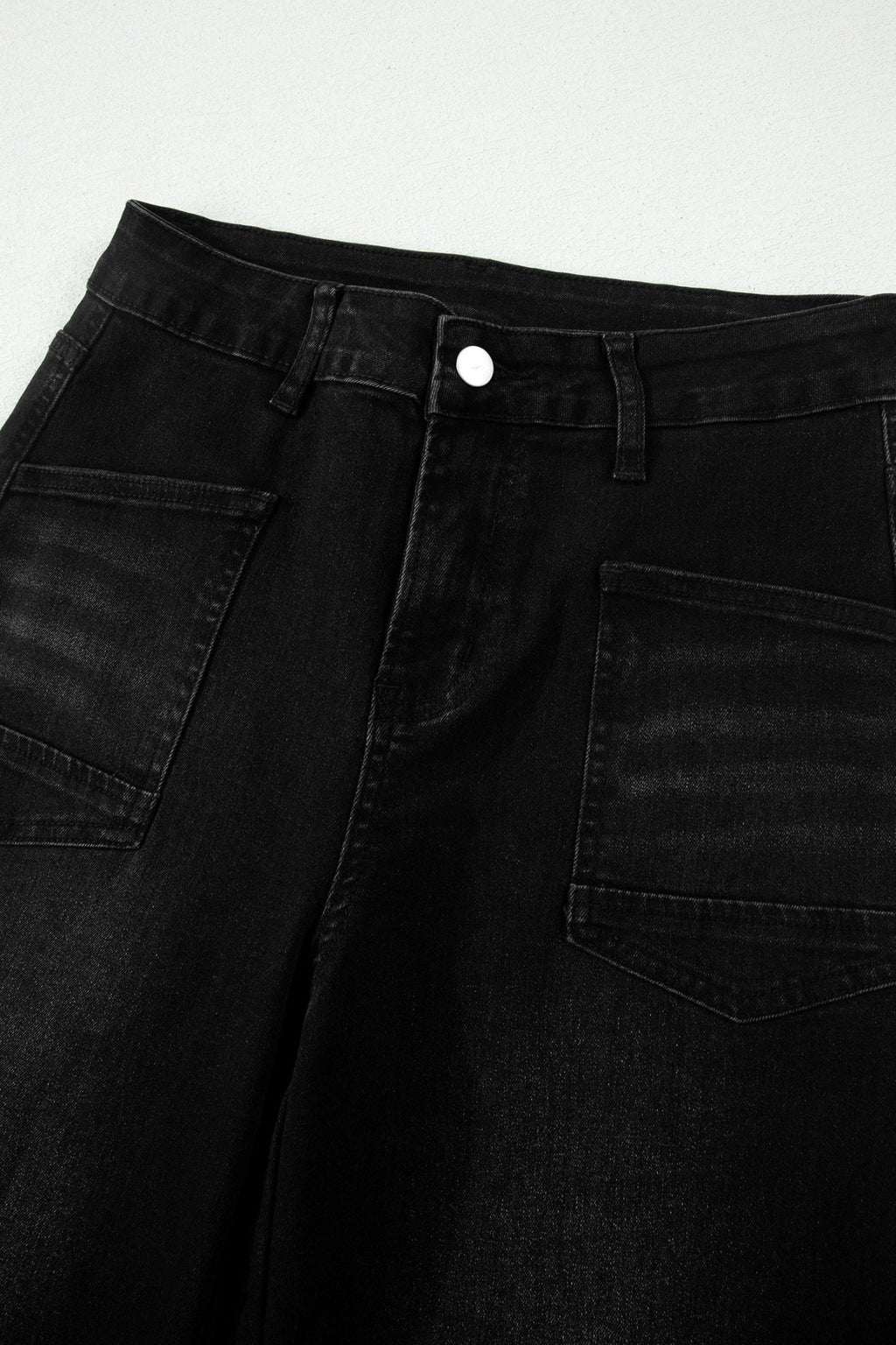 Denim Frayed Hem Cropped Straight Leg Jeans - Rooted & Reckless Co.