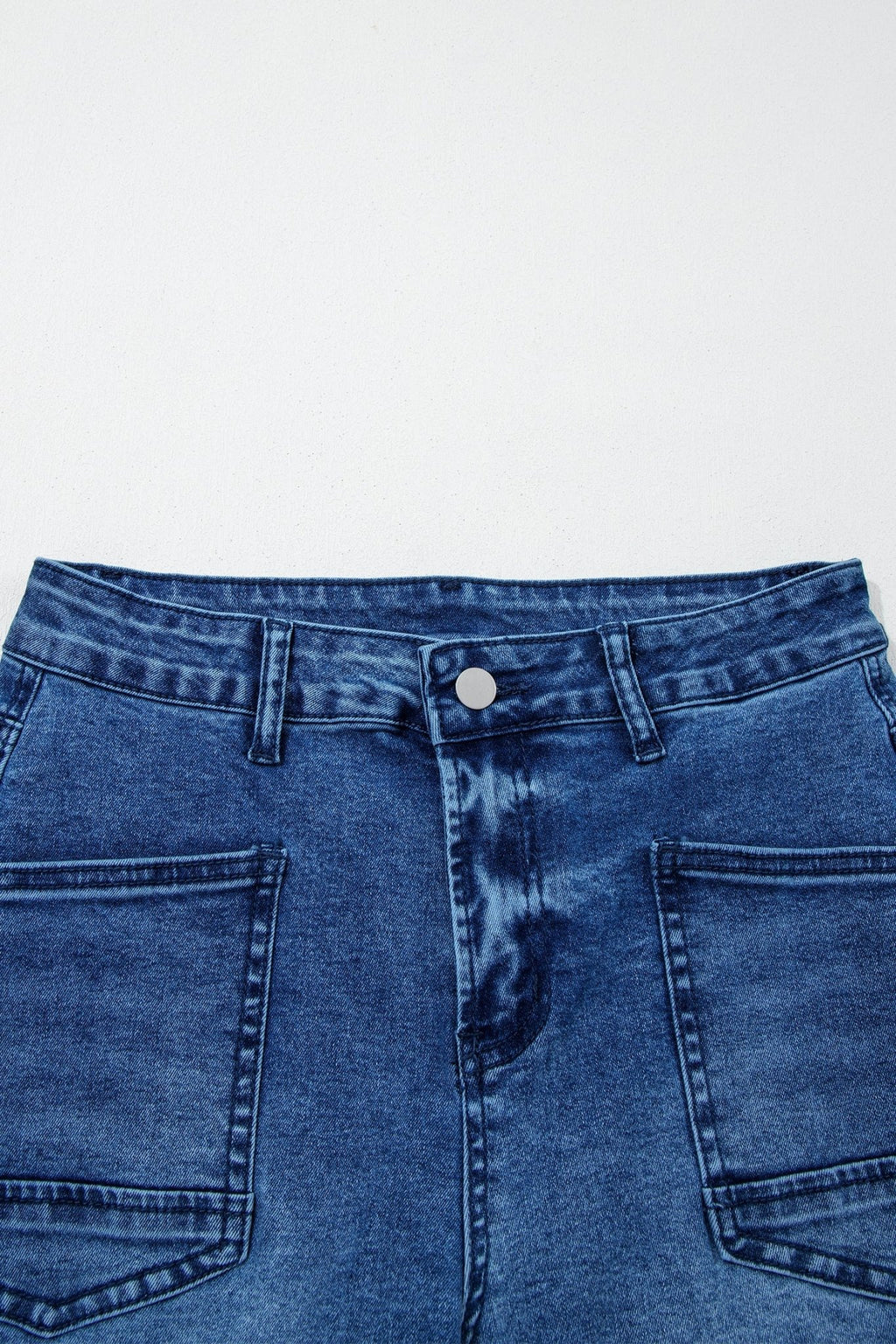 Denim Frayed Hem Cropped Straight Leg Jeans - Rooted & Reckless Co.
