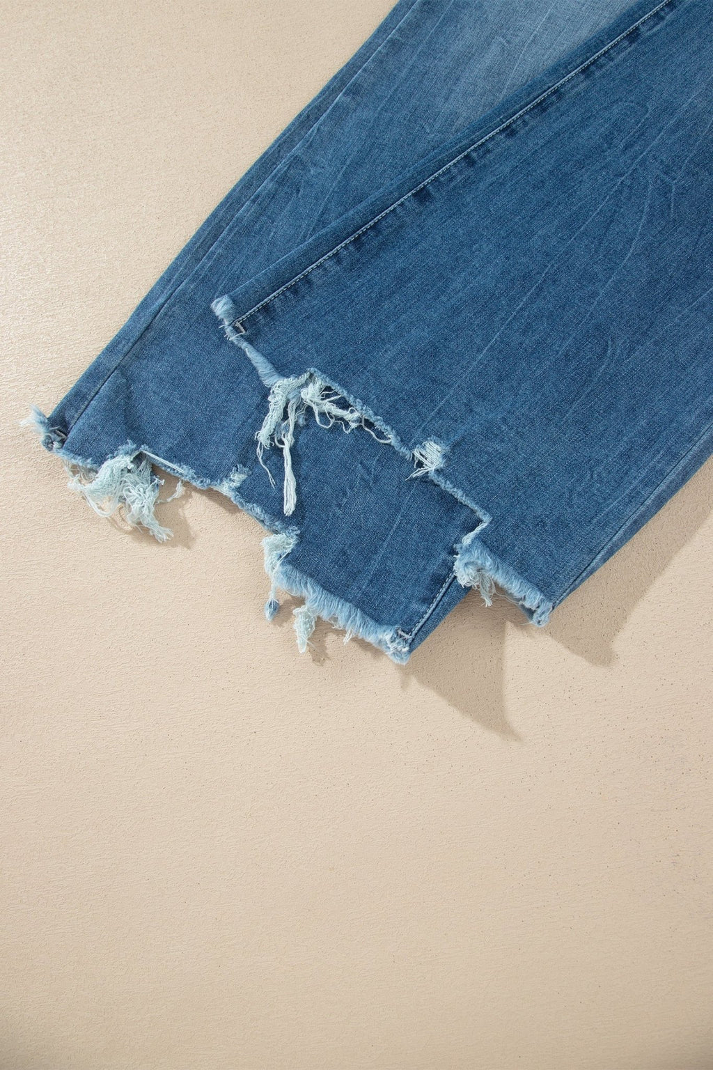 Denim High Waist Frayed Hem Flare Jeans - Rooted & Reckless Co.